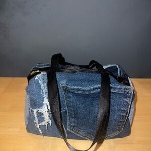 Mini jean duffle bag